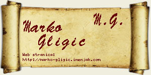 Marko Gligić vizit kartica